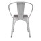 Flash Furniture White Metal Stack Chair with Gray Poly Resin Seat CH-31270-WH-PL1G-GG - alternate 2